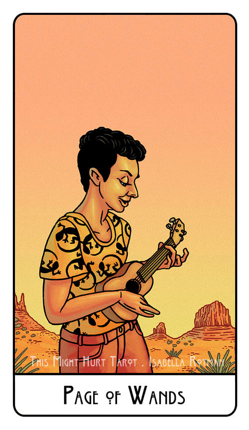 Sota de Bastos — This Might Hurt Tarot