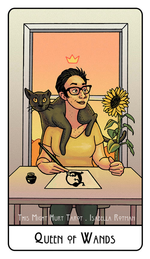 Reina de Bastos — This Might Hurt Tarot