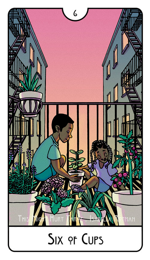Seis de Copas — This Might Hurt Tarot