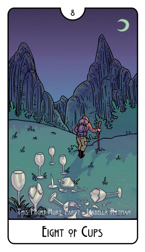 Ocho de Copas — This Might Hurt Tarot
