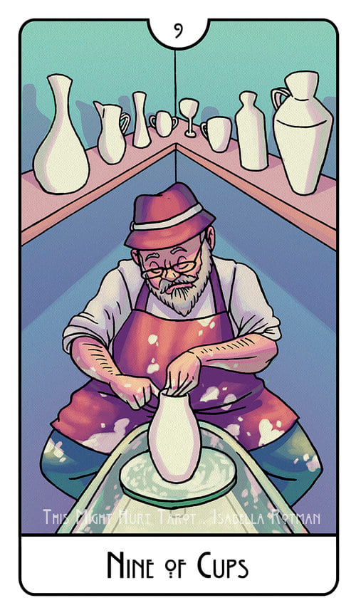 Nueve de Copas — This Might Hurt Tarot