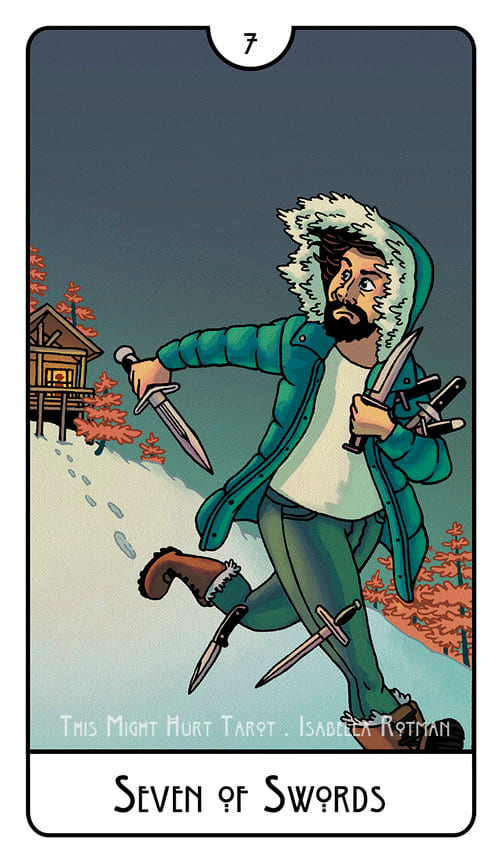 Siete de Espadas — This Might Hurt Tarot