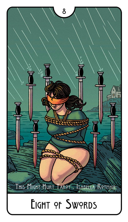Eight of Swords — This Might Hurt Tarot