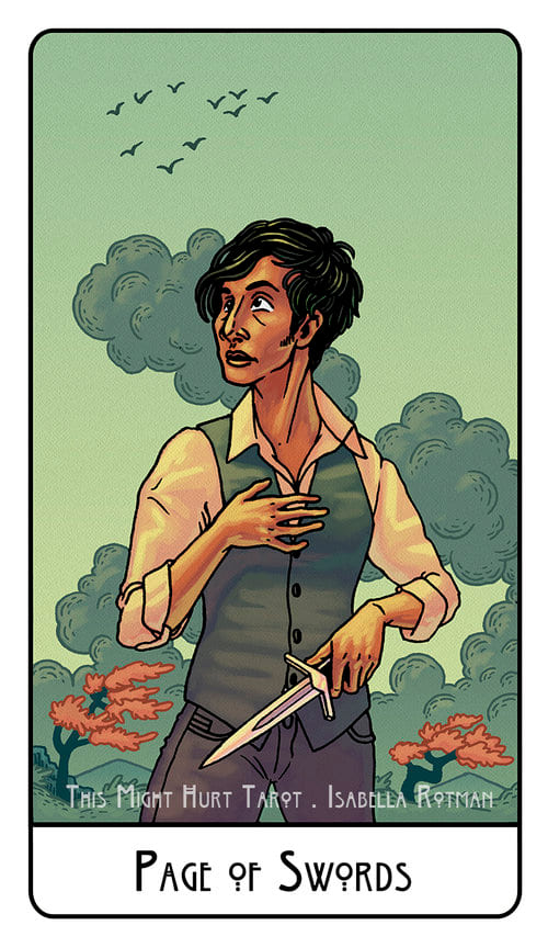 Sota de Espadas — This Might Hurt Tarot