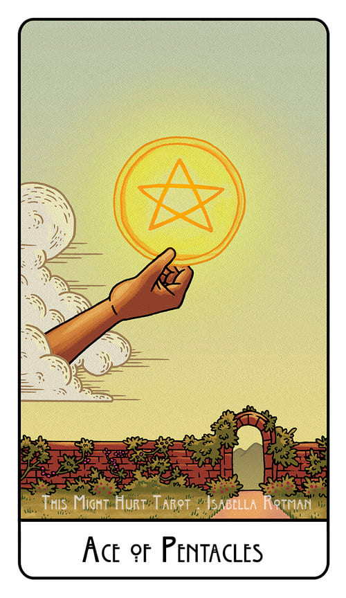 Ace of Pentacles — This Might Hurt Tarot