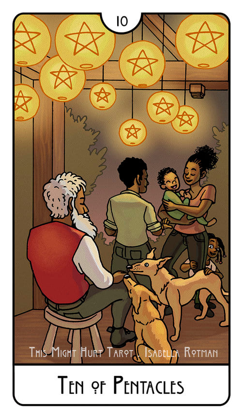 Diez de Oros — This Might Hurt Tarot