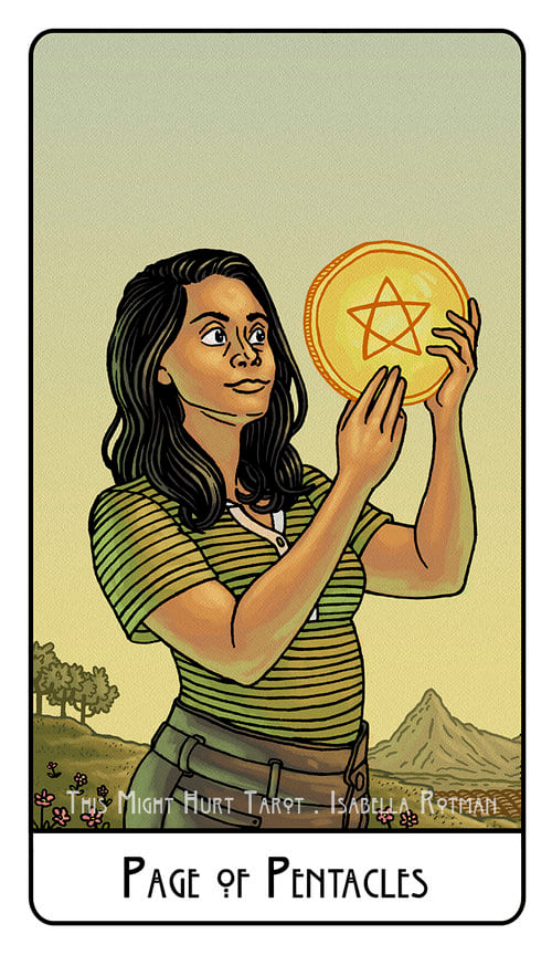 Sota de Oros — This Might Hurt Tarot