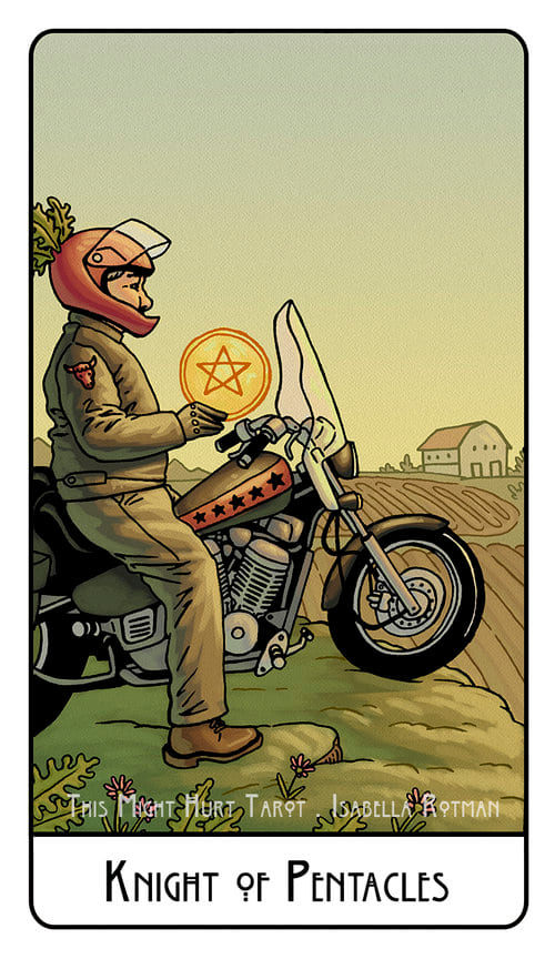 Knight of Pentacles — This Might Hurt Tarot