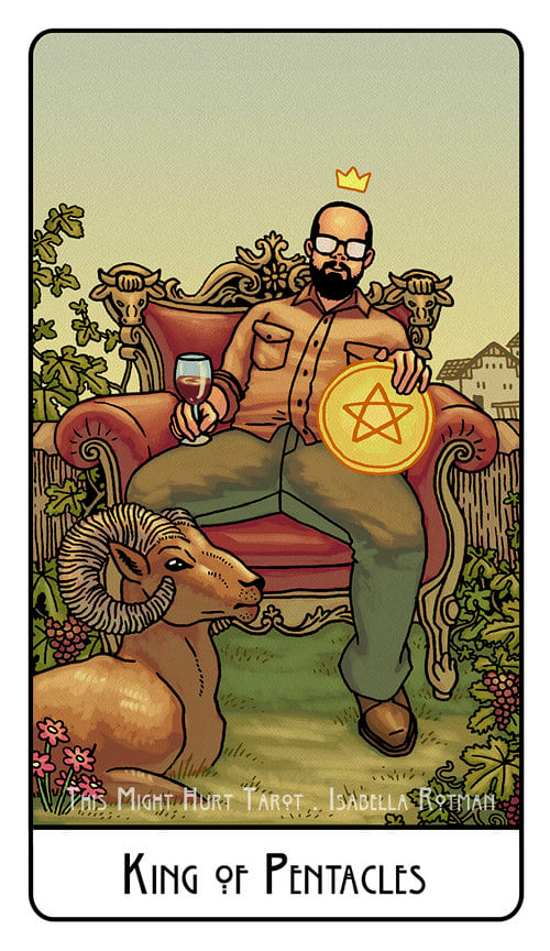 Rey de Oros — This Might Hurt Tarot