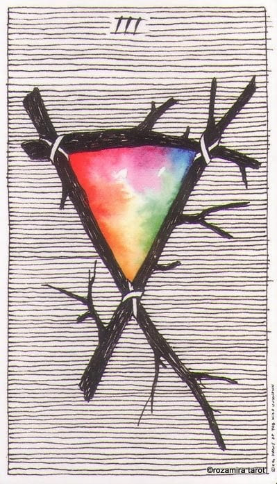 Three of Wands — The Wild Unknown Tarot