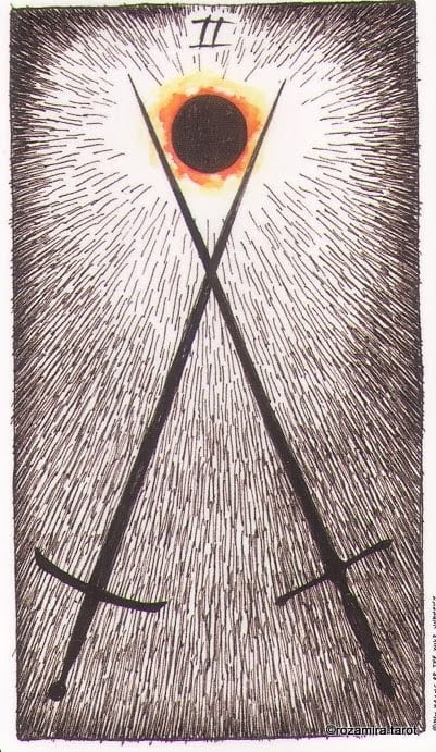 Dos de Espadas — The Wild Unknown Tarot