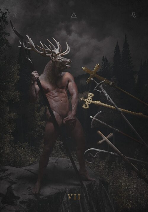 Siete de Bastos — The Sabbath Tarot