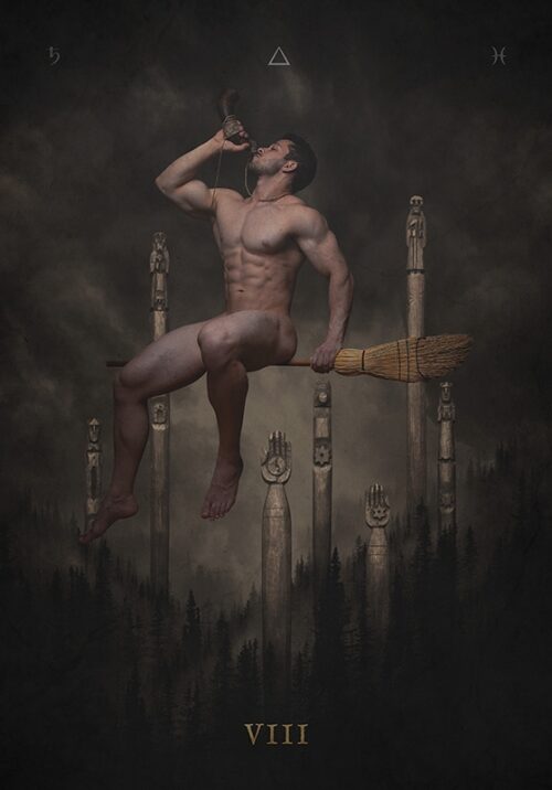 Ocho de Bastos — The Sabbath Tarot