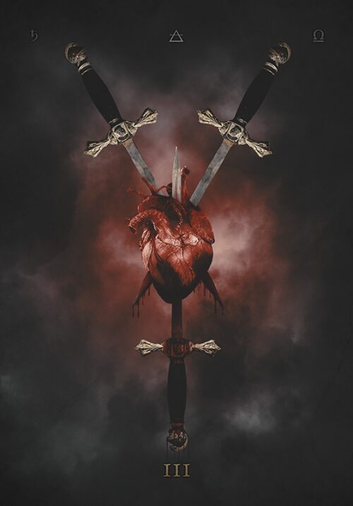 Tres de Espadas — The Sabbath Tarot
