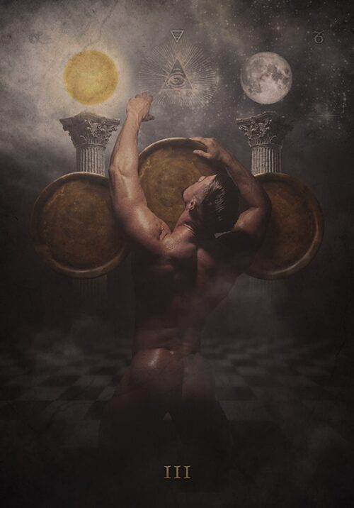 Tres de Oros — The Sabbath Tarot