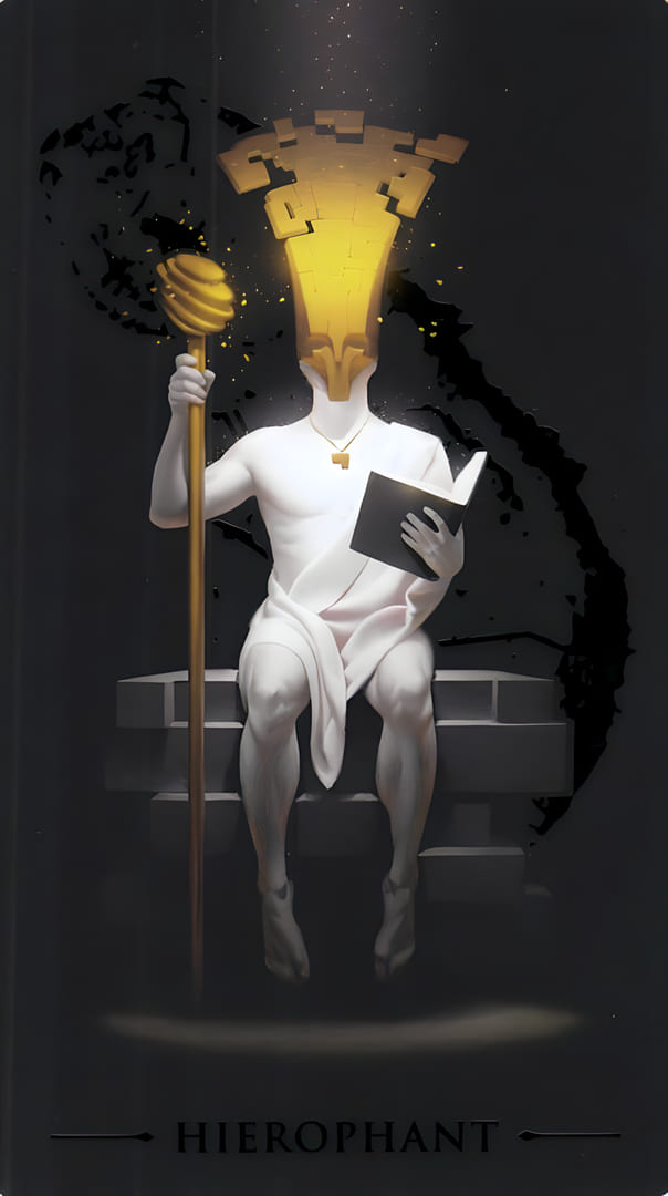 The Hierophant — True Black Tarot