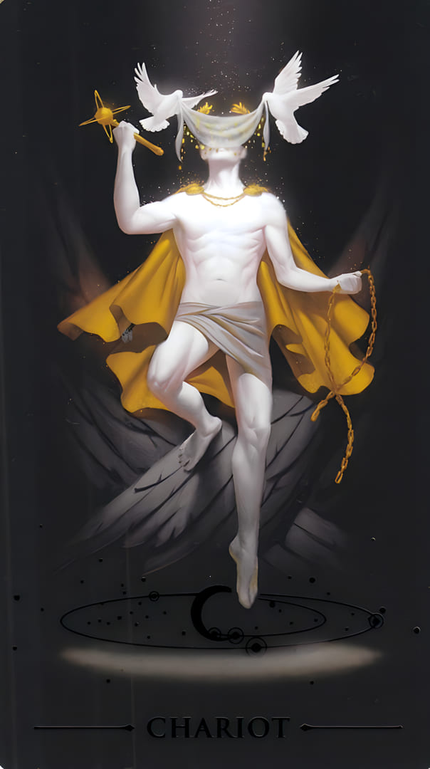 The Chariot — True Black Tarot
