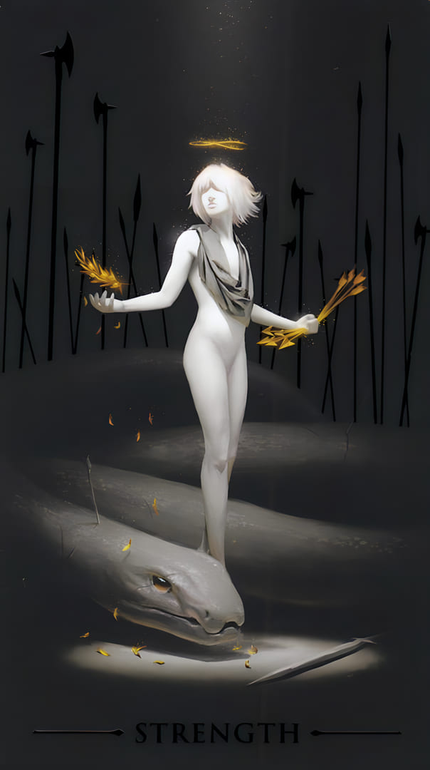 Strength — True Black Tarot