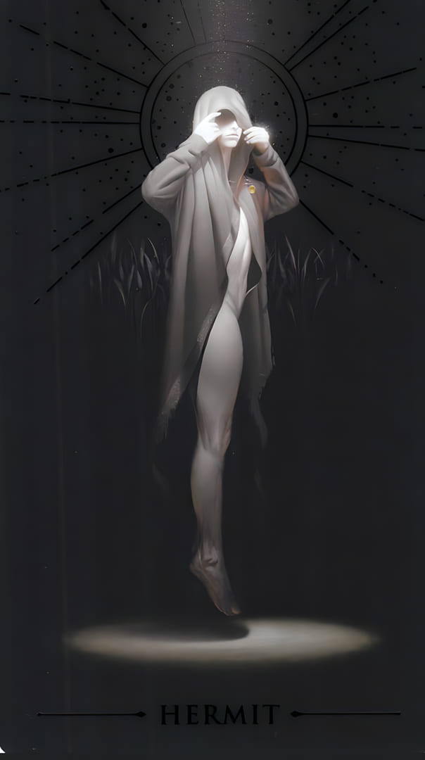 The Hermit — True Black Tarot