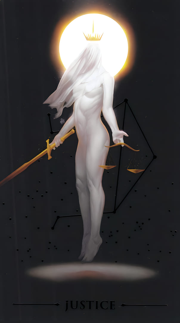 Justice — True Black Tarot