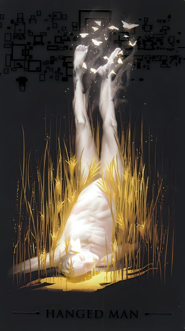 The Hanged Man — True Black Tarot