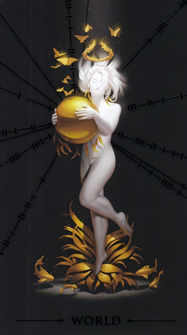 The World — True Black Tarot