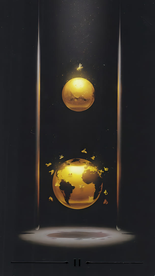Two of Wands — True Black Tarot