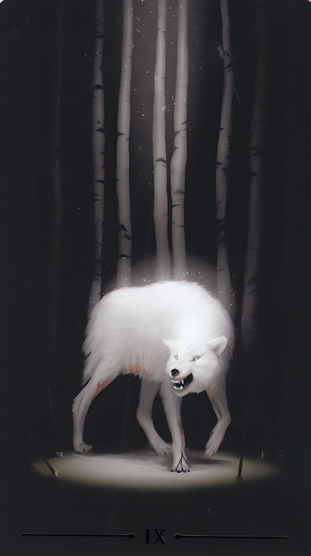 Nine of Wands — True Black Tarot