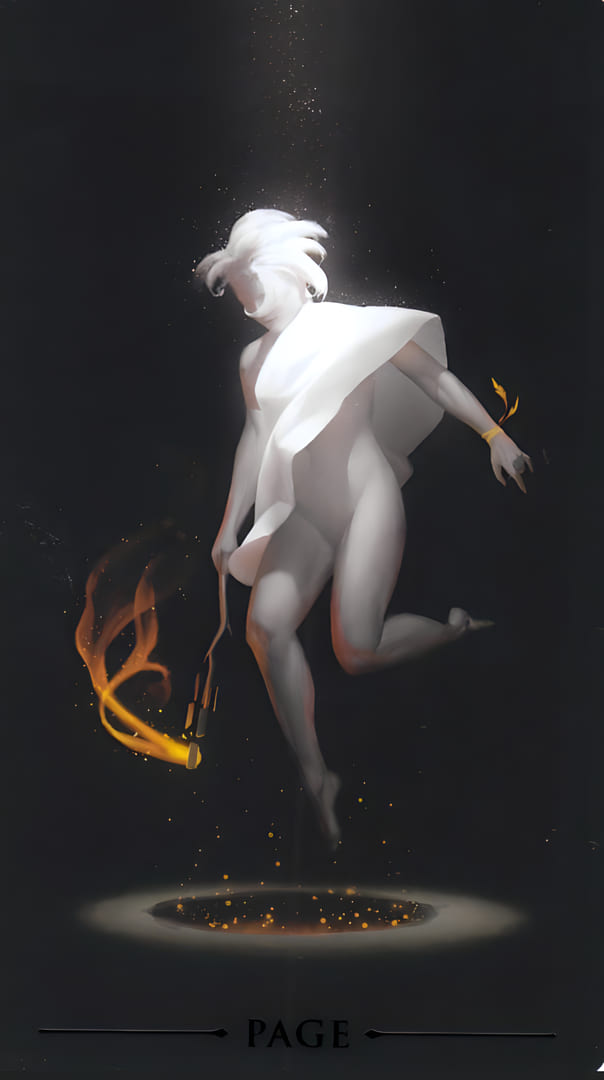 Page of Wands — True Black Tarot