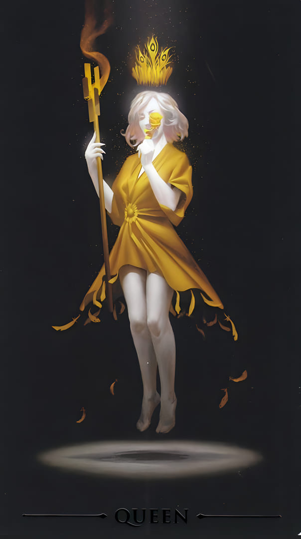 Queen of Wands — True Black Tarot