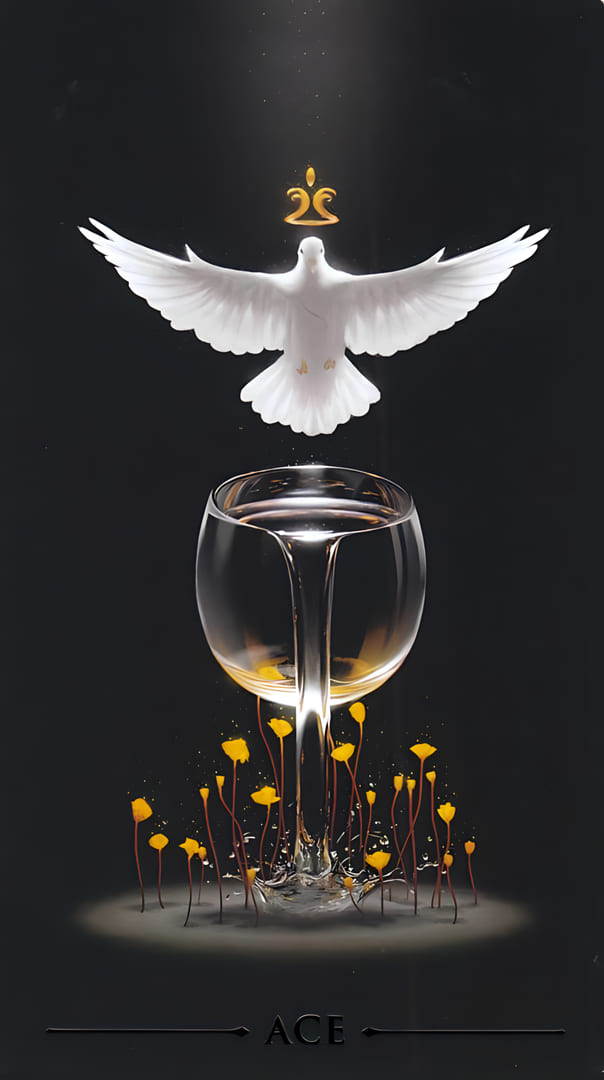 Ace of Cups — True Black Tarot