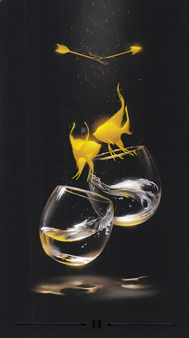 Two of Cups — True Black Tarot