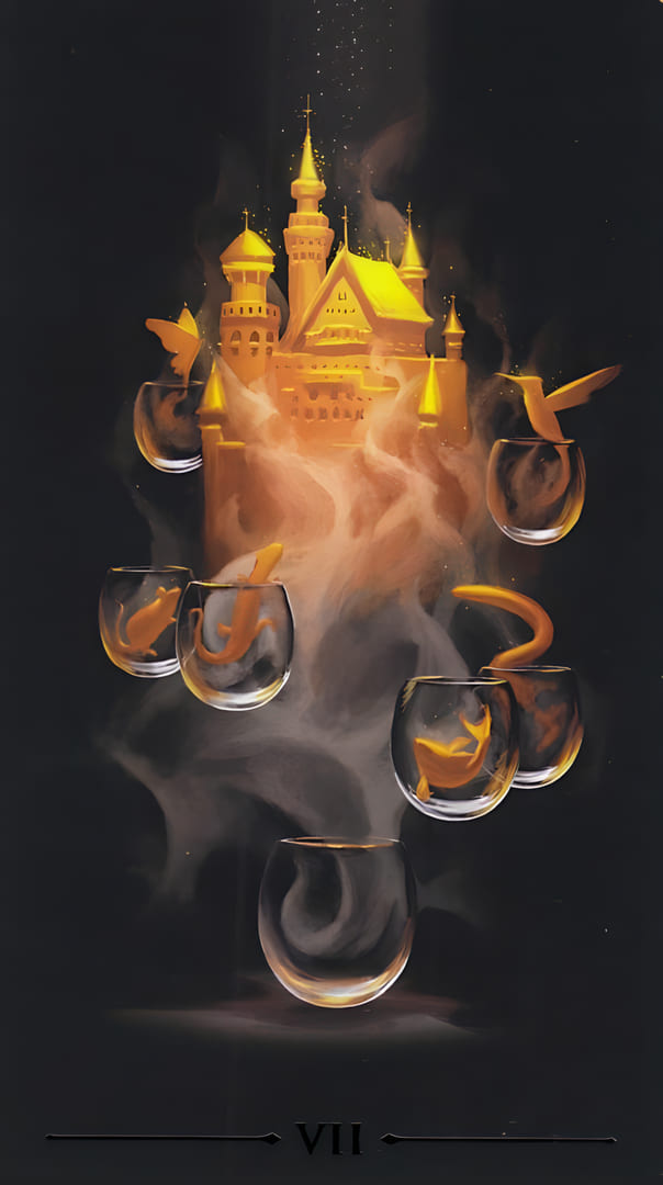 Seven of Cups — True Black Tarot