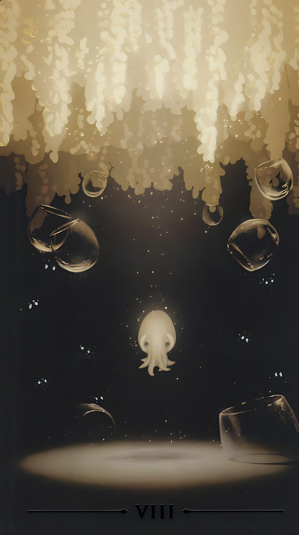 Eight of Cups — True Black Tarot