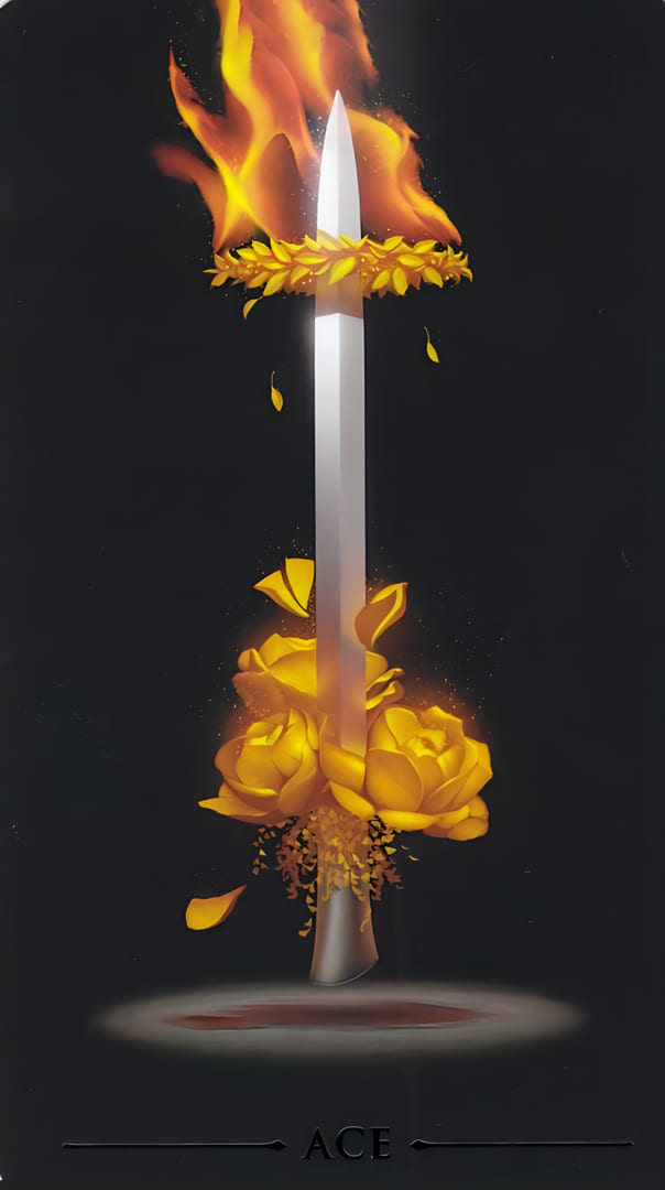 Ace of Swords — True Black Tarot