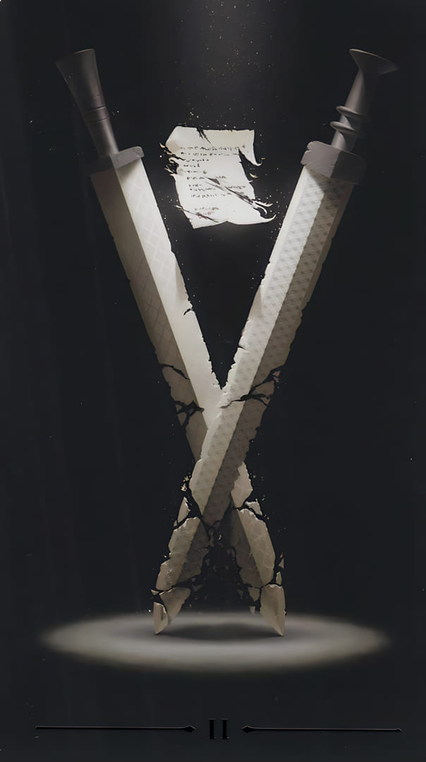 Two of Swords — True Black Tarot