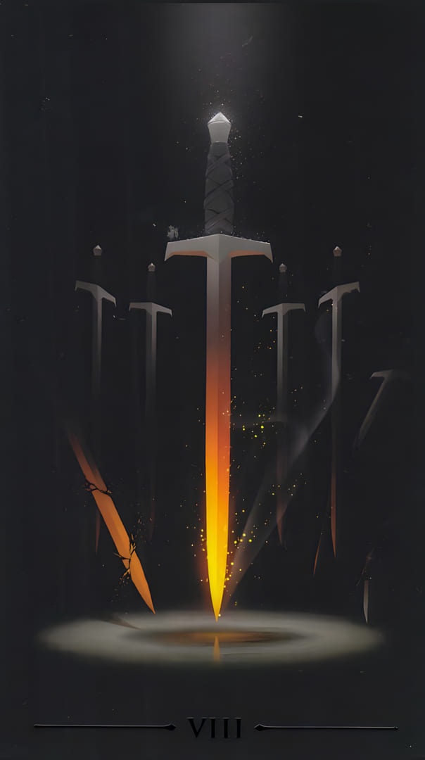 Eight of Swords — True Black Tarot