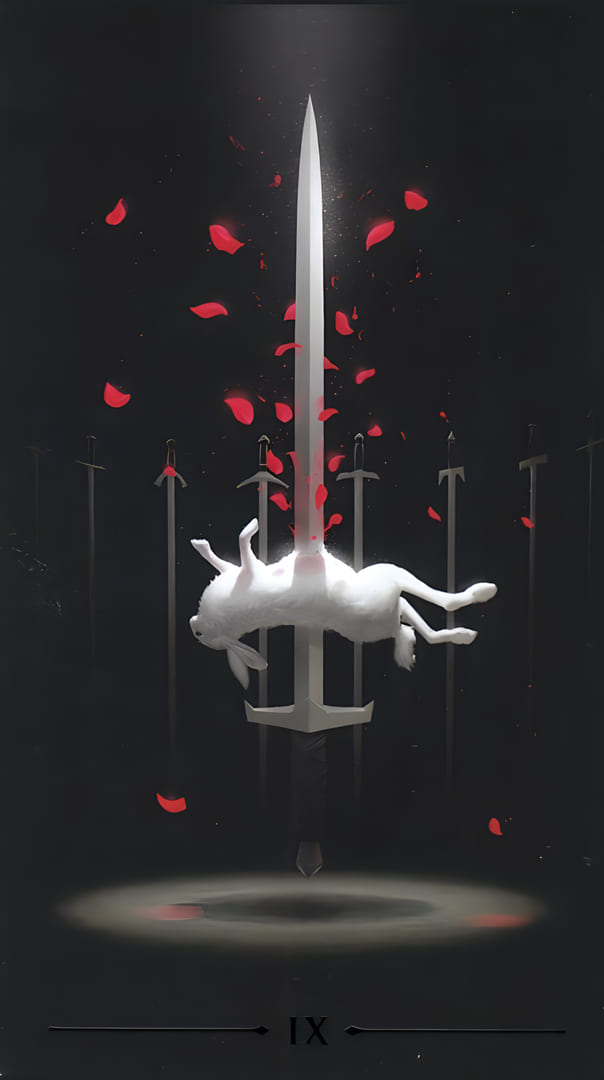Nine of Swords — True Black Tarot