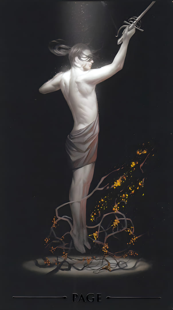 Page of Swords — True Black Tarot