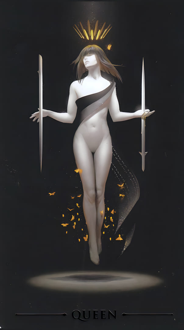 Queen of Swords — True Black Tarot