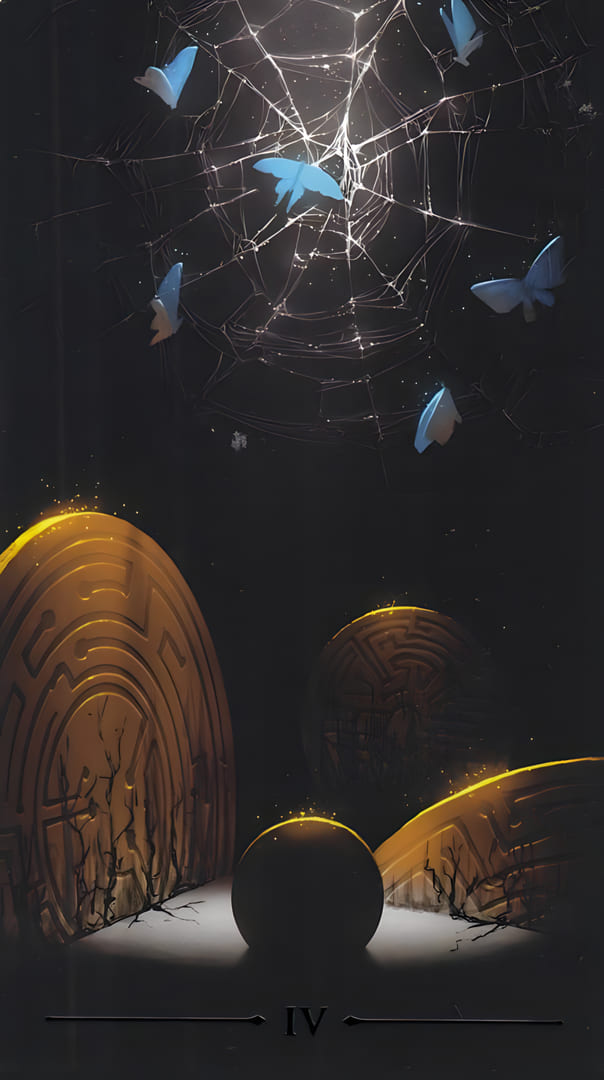 Four of Pentacles — True Black Tarot