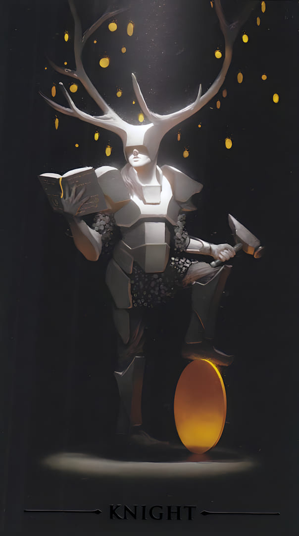 Knight of Pentacles — True Black Tarot