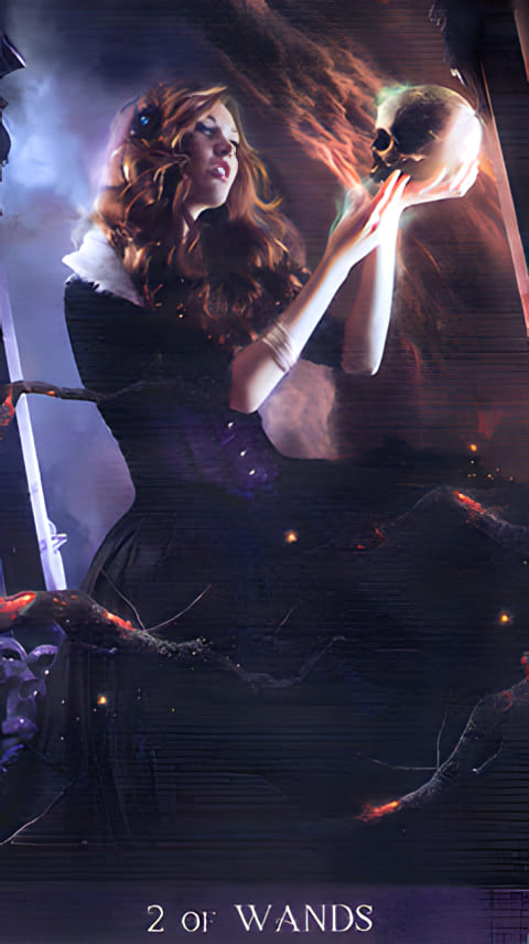 Two of Wands — Tarot de la Nuit