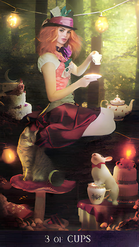 Three of Cups — Tarot de la Nuit