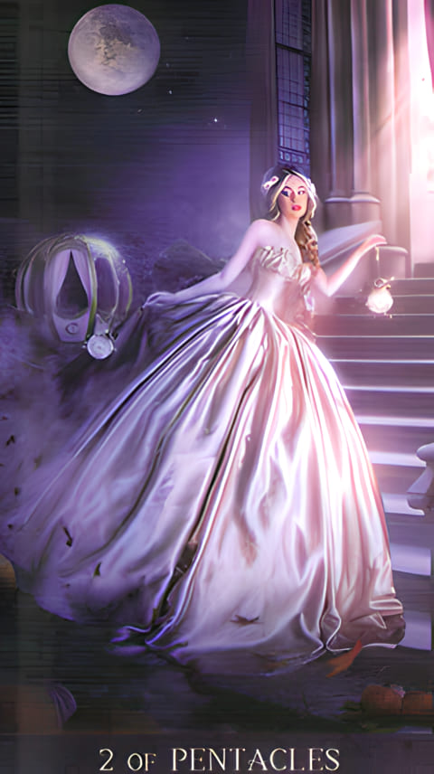 Dos de Oros — Tarot de la Nuit