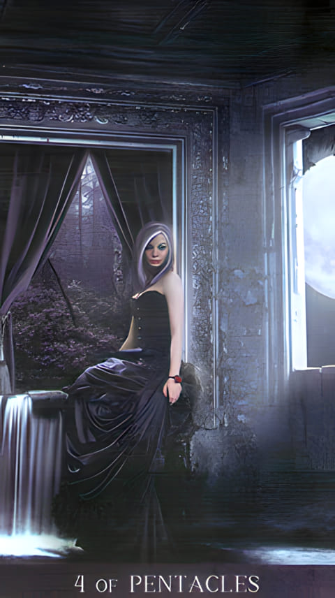 Cuatro de Oros — Tarot de la Nuit