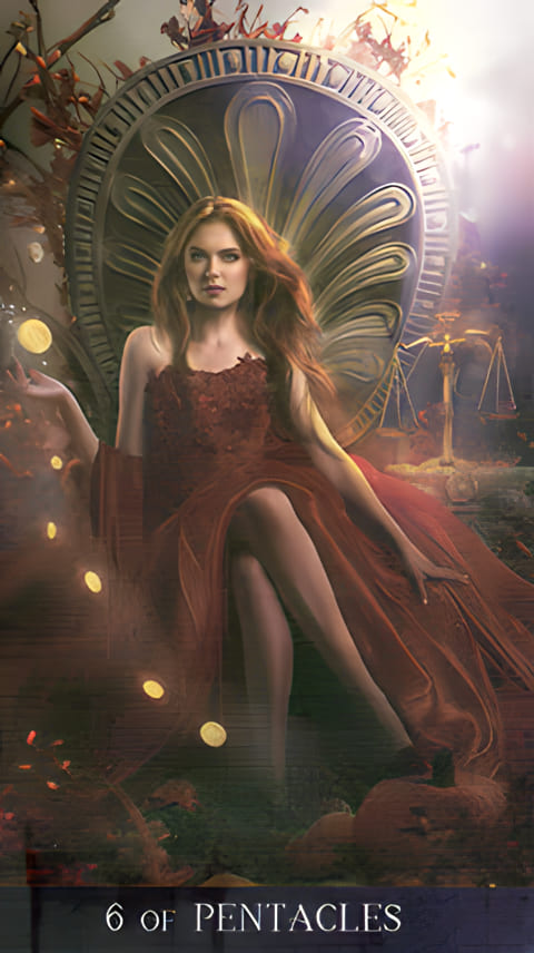 Six of Pentacles — Tarot de la Nuit