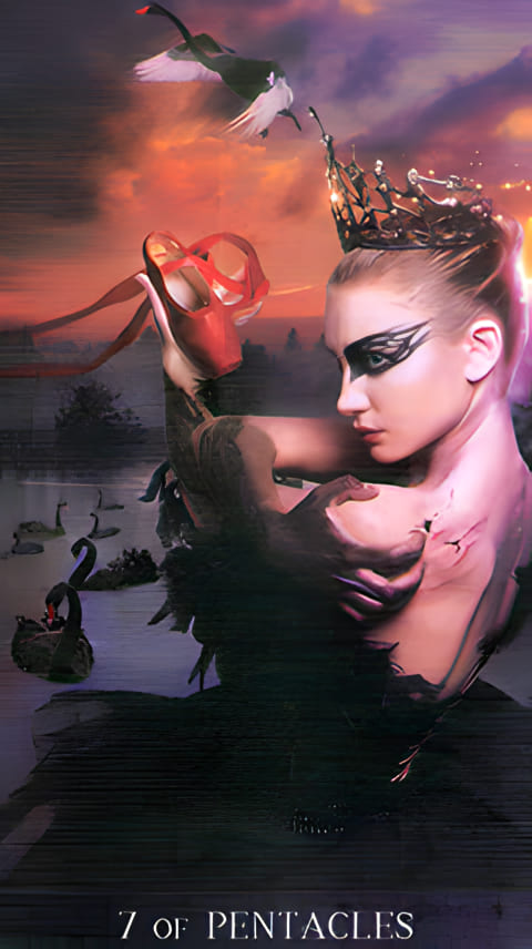 Seven of Pentacles — Tarot de la Nuit