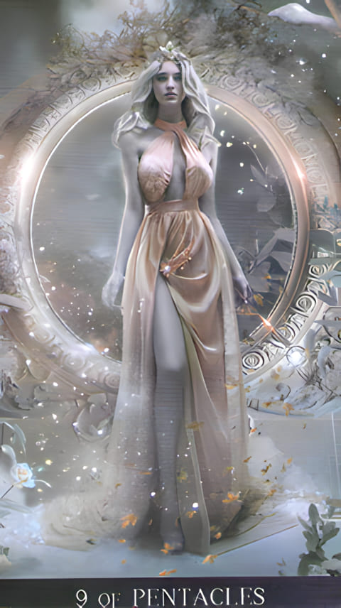 Nine of Pentacles — Tarot de la Nuit