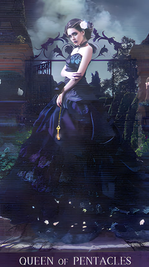 Queen of Pentacles — Tarot de la Nuit